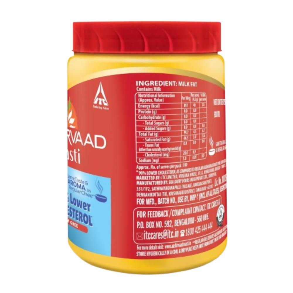 Aashirvaad Svasti 90% Lower Cholesterol Ghee Aashirvaad
