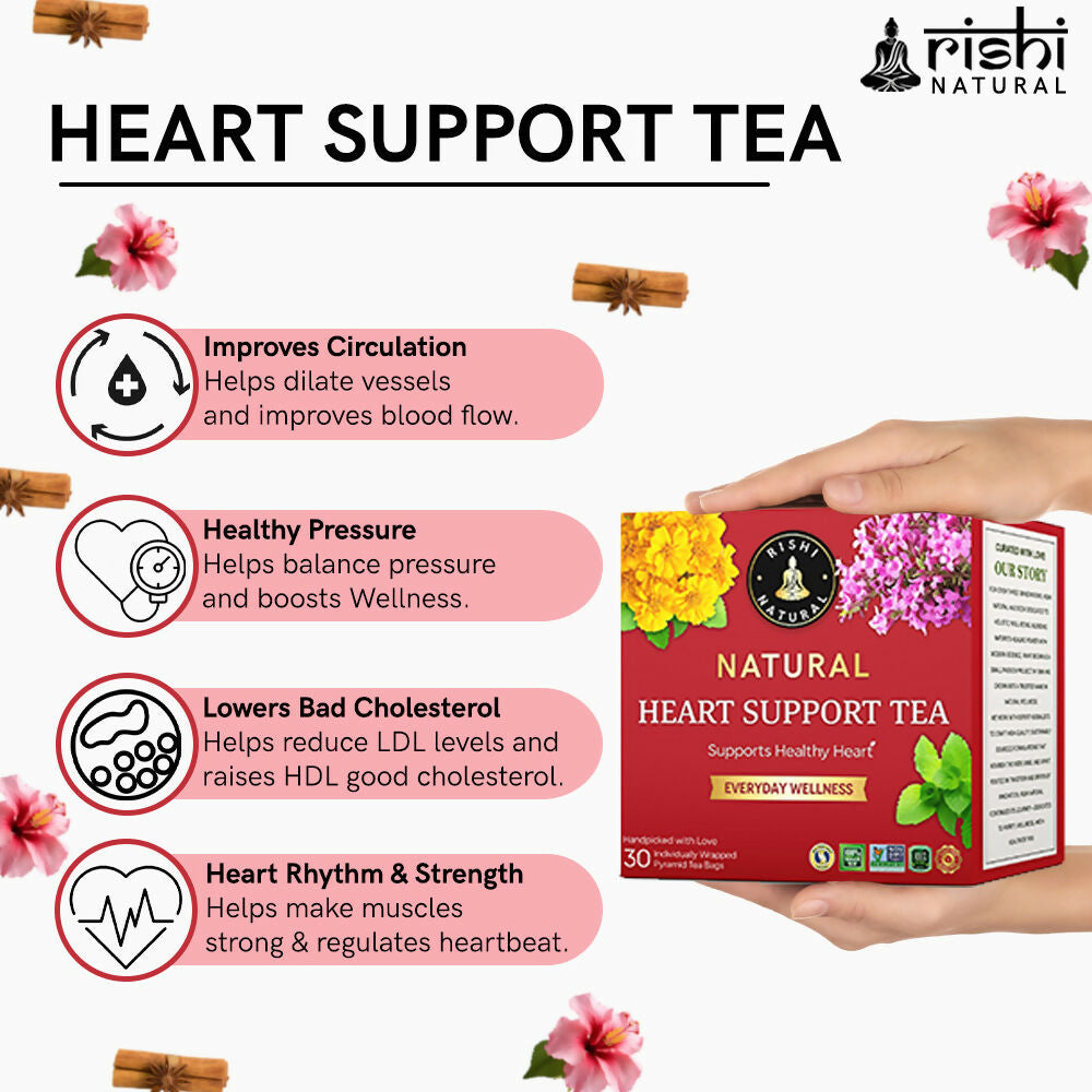 Rishi Natural Heart Support Herbal Tea Rishi Natural