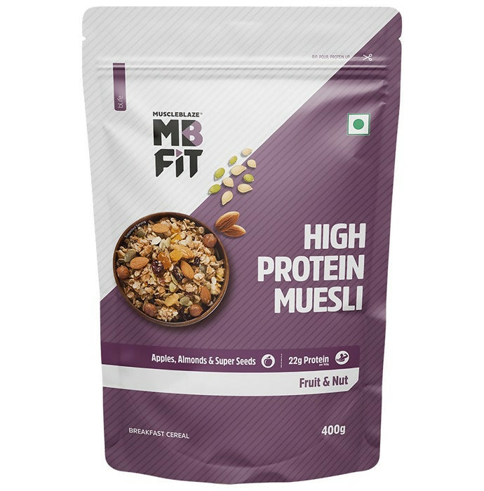 MuscleBlaze Fit High Protein Muesli - Fruits & Nut - Safuron
