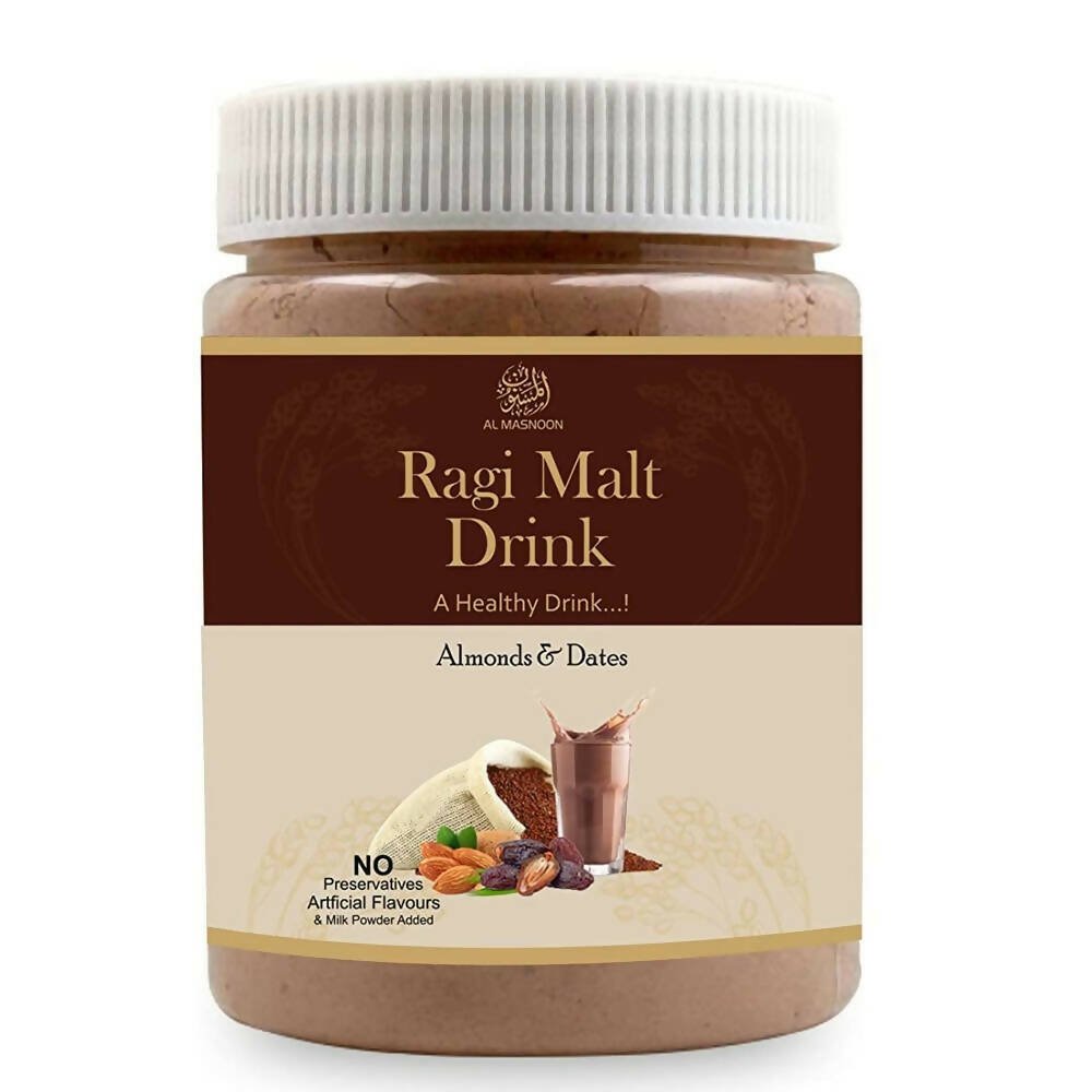 Al Masnoon Ragi Malt Drink With Almonds & Dates - Safuron