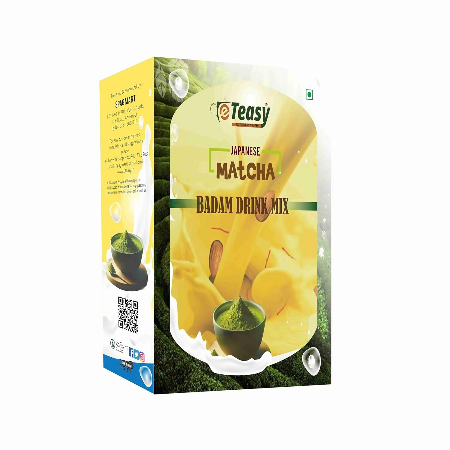 Eteasy Badam Slice Drink Mix Milk Shake Thick Powder Eteasy