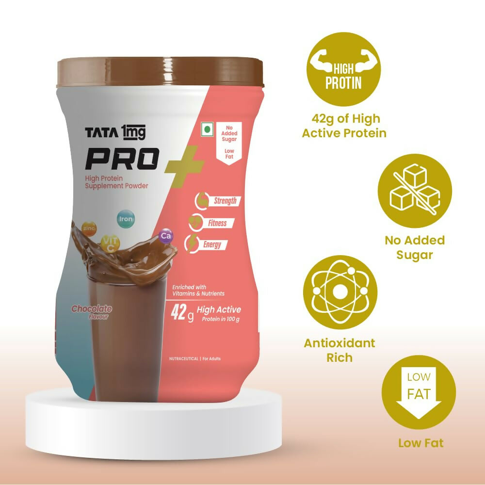 Tata 1mg Pro+ Soy Protein Supplement Powder(Chocolate Flavour) Tata 1mg