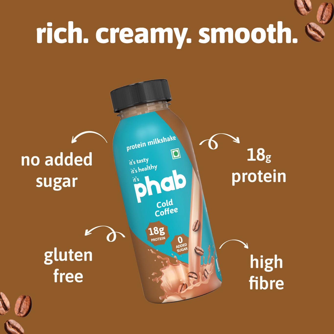 Phab Protein Milkshake With protein Cold Coffee Protein Shake Phab