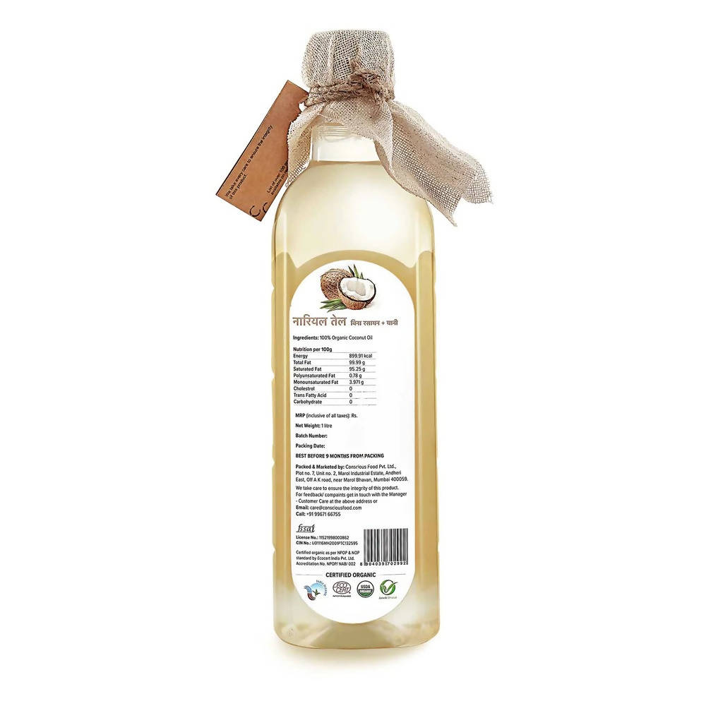 Conscious Food Organic Coconut Oil Conscious Food