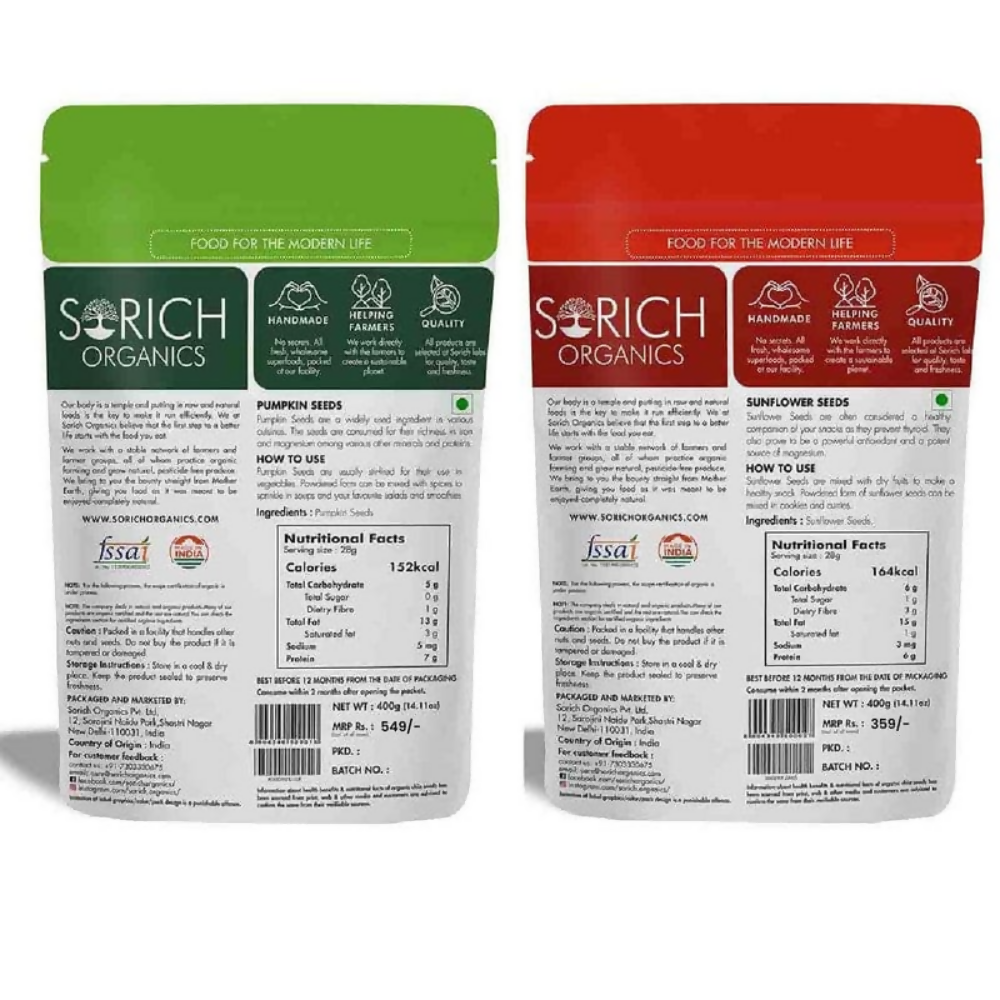 Sorich Organics Super Seeds Mix Combo of Pumpkin Seeds and Sunflower Seed Sorich