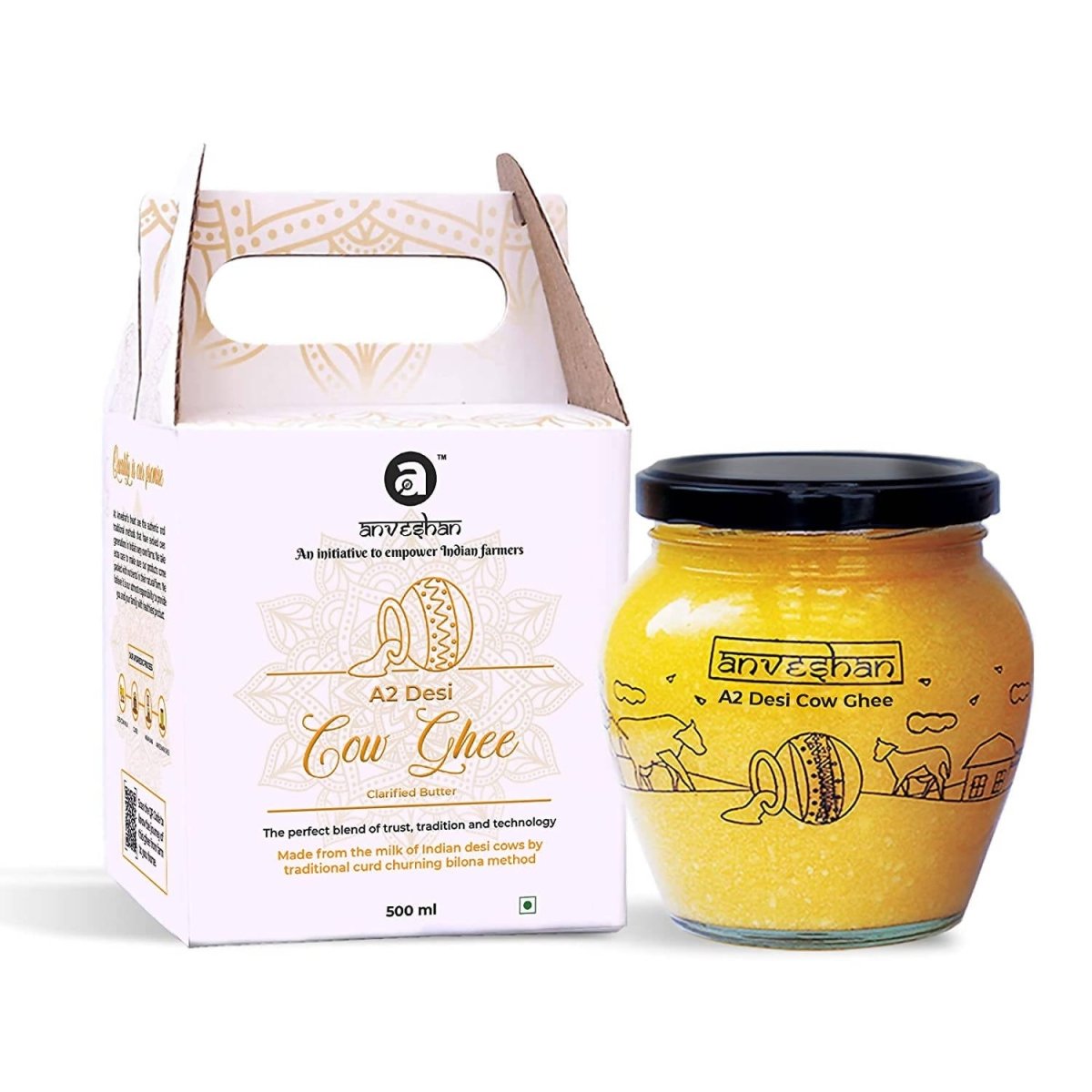 Anveshan A2 Desi Cow Ghee | Pure, Natural & Healthy Ghee | A2 Gir Cow Ghee Anveshan