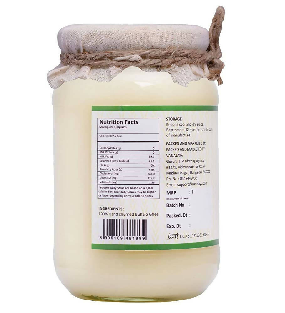 Vanalaya Buffalo Ghee | Vedic Bilona Method | Churned From Curd | Pure & Natural | Buffalo Ghee Vanalaya