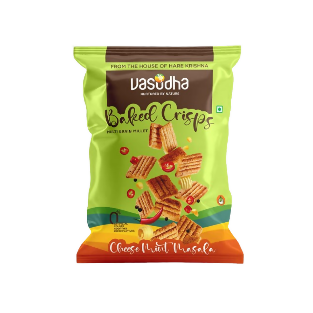 Vasudha Nurtured By Nature Cheese Mint Masala Baked Crisps Vasudha