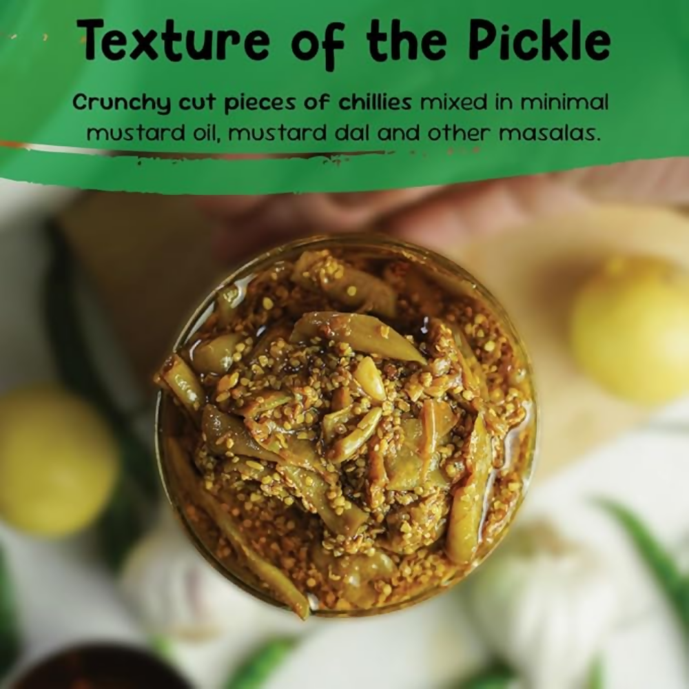 FarmDidi Spicy Green Chilli Pickle - Spicy FarmDidi