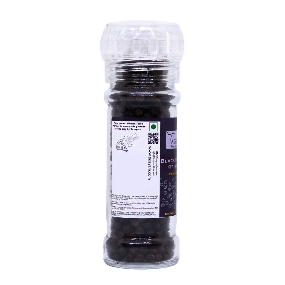 Tassyam Organics Black Pepper Grinder Bottle Tassyam Organics