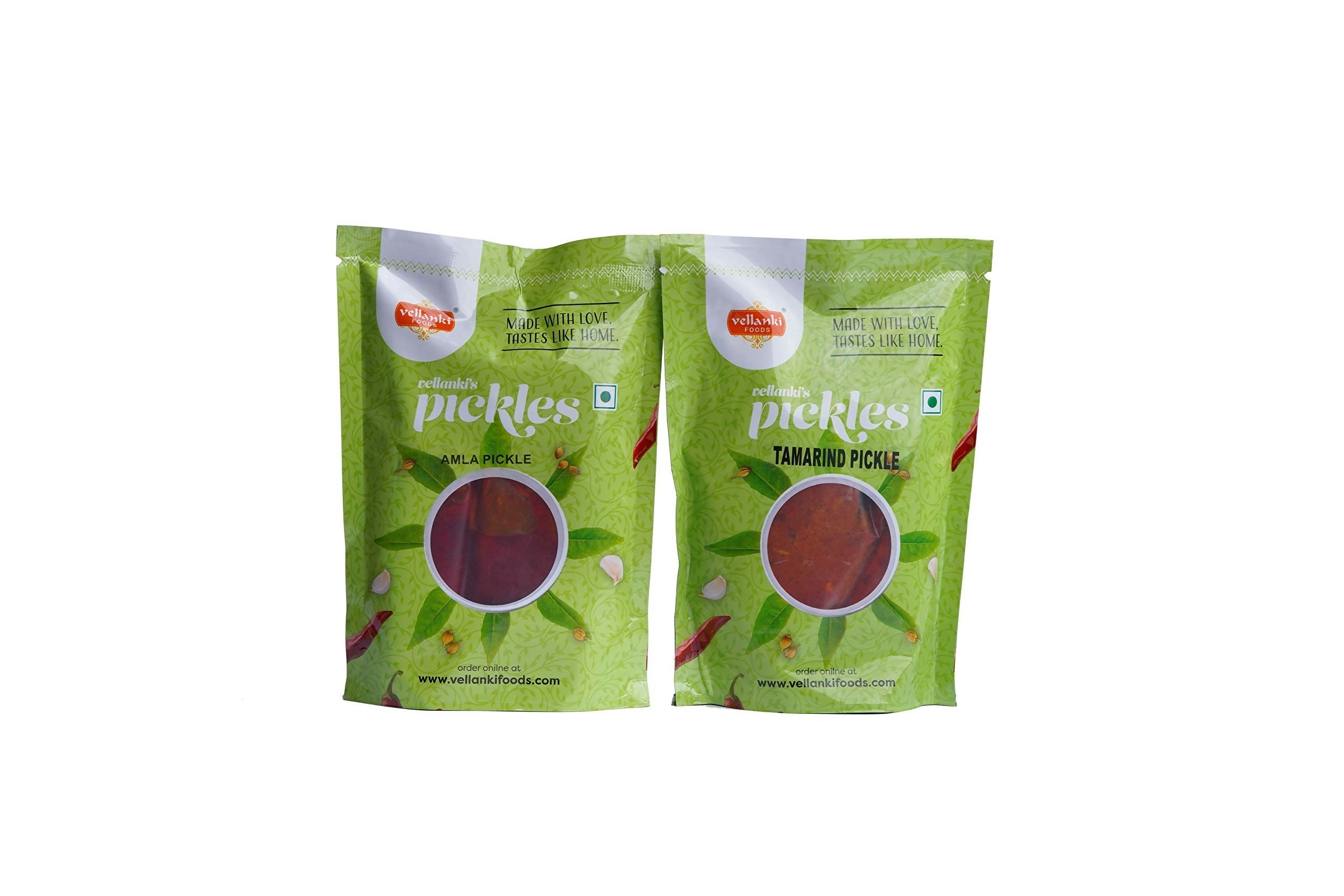 Vellanki Foods Pickles - Tamarind Pickle, Amla Pickle Combo Pack (250 gms Each) Vellanki Foods