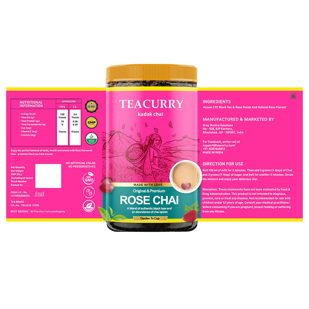 Teacurry Rose Chai Powder Teacurry