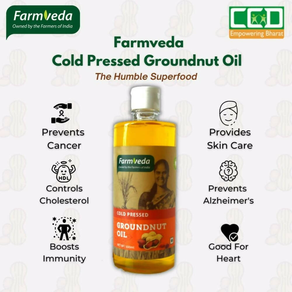 Farmveda Cold Pressed Groundnut Oil Farmveda