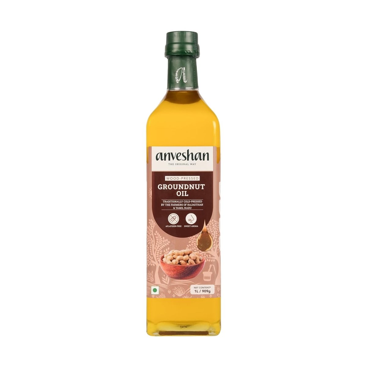 Anveshan Wood Pressed Groundnut Oil - Safuron