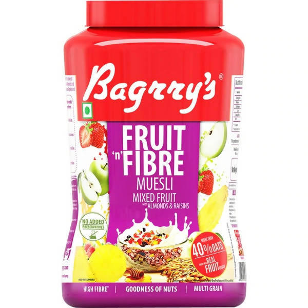 Bagrry's Fruit 'n Fibre Muesli with Mixed Fruit - Safuron