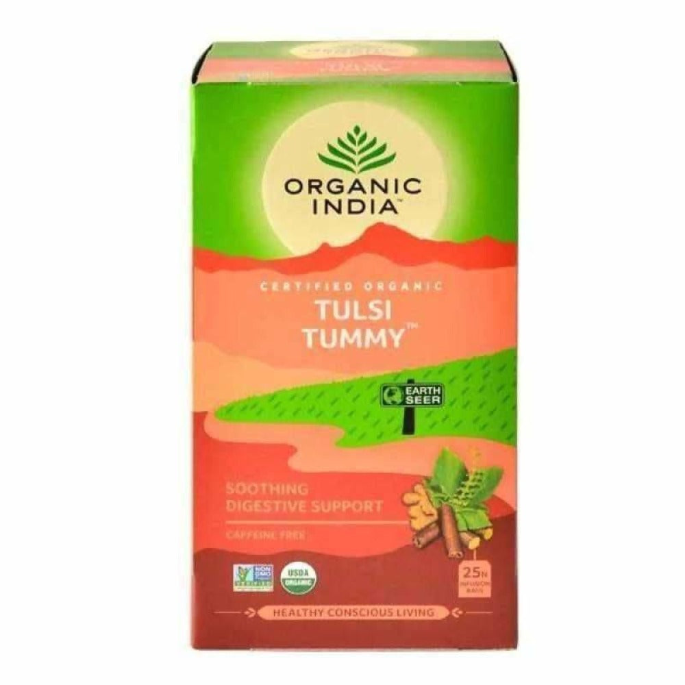 Organic India Tulsi Tummy 25 Tea Bags - Safuron