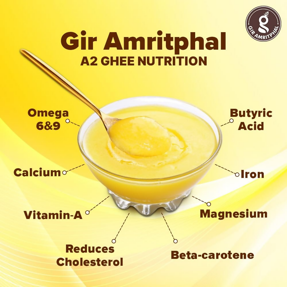 Giramritphal A2 Pure Desi Gir Cow Ghee Vedic Bilona Method Giramritphal
