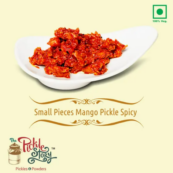 The Pickle Story Mango and Mustard (small pieces of Mango) Spicy Pickle The Pickle Story