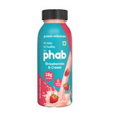 Phab Protein Milkshake With Protein Strawberries & Cream Flavour Phab