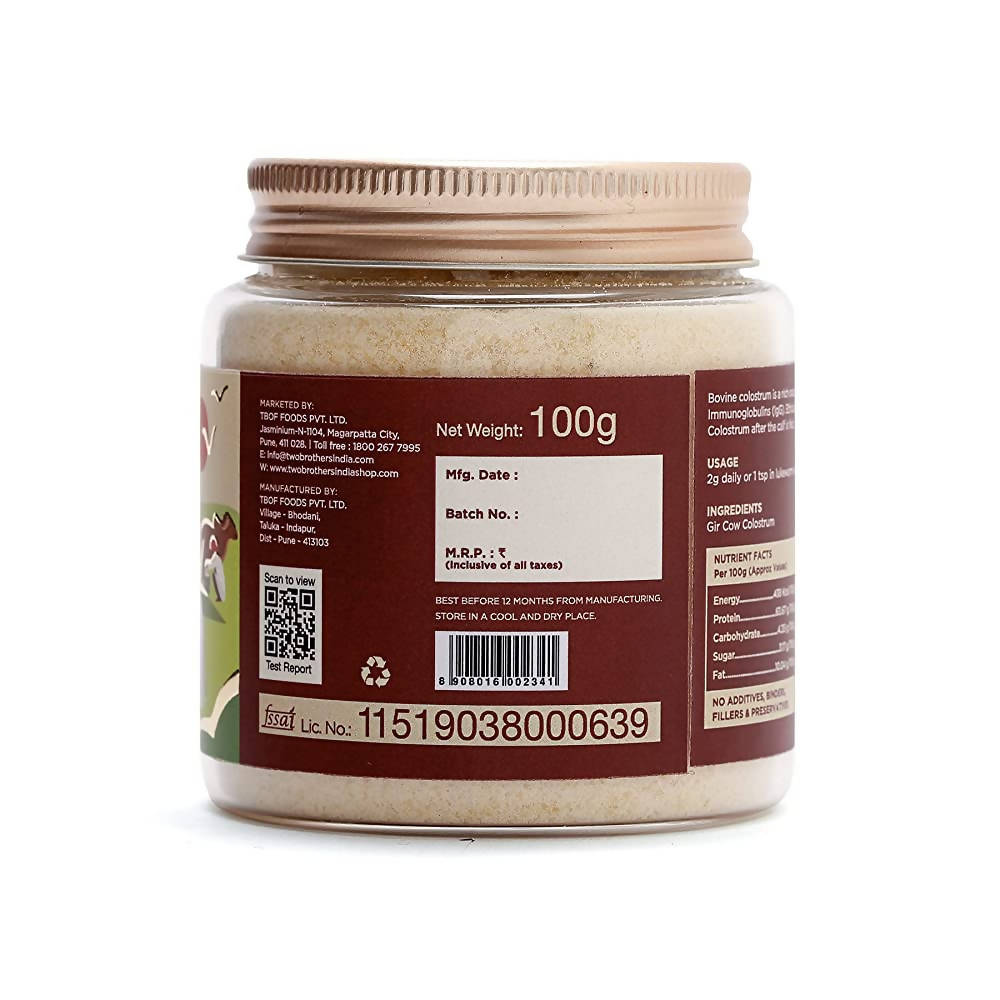 Two Brothers Organic Farms A2 Gir Cow Colostrum Powder Two Brothers Organic Farms