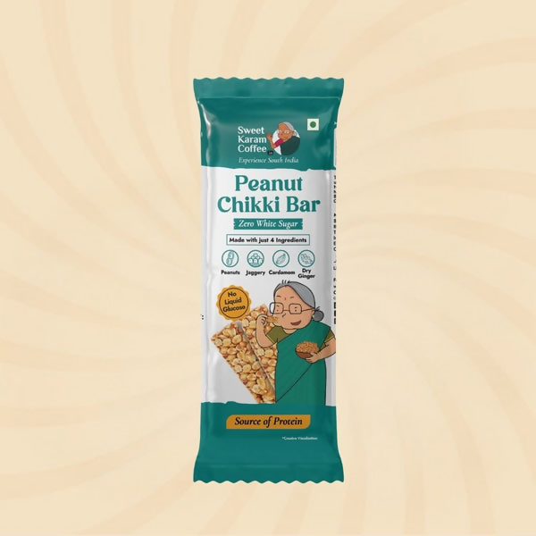 Sweet Karam Coffee Peanut Chikki Bar (Zero White Sugar) Sweet Karam Coffee