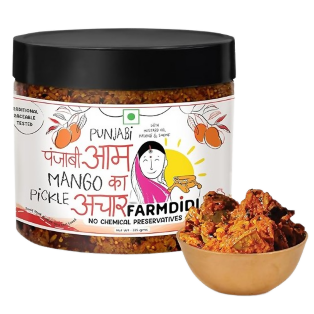 FarmDidi Punjabi Mango Pickle - Tangy & Salty - Safuron