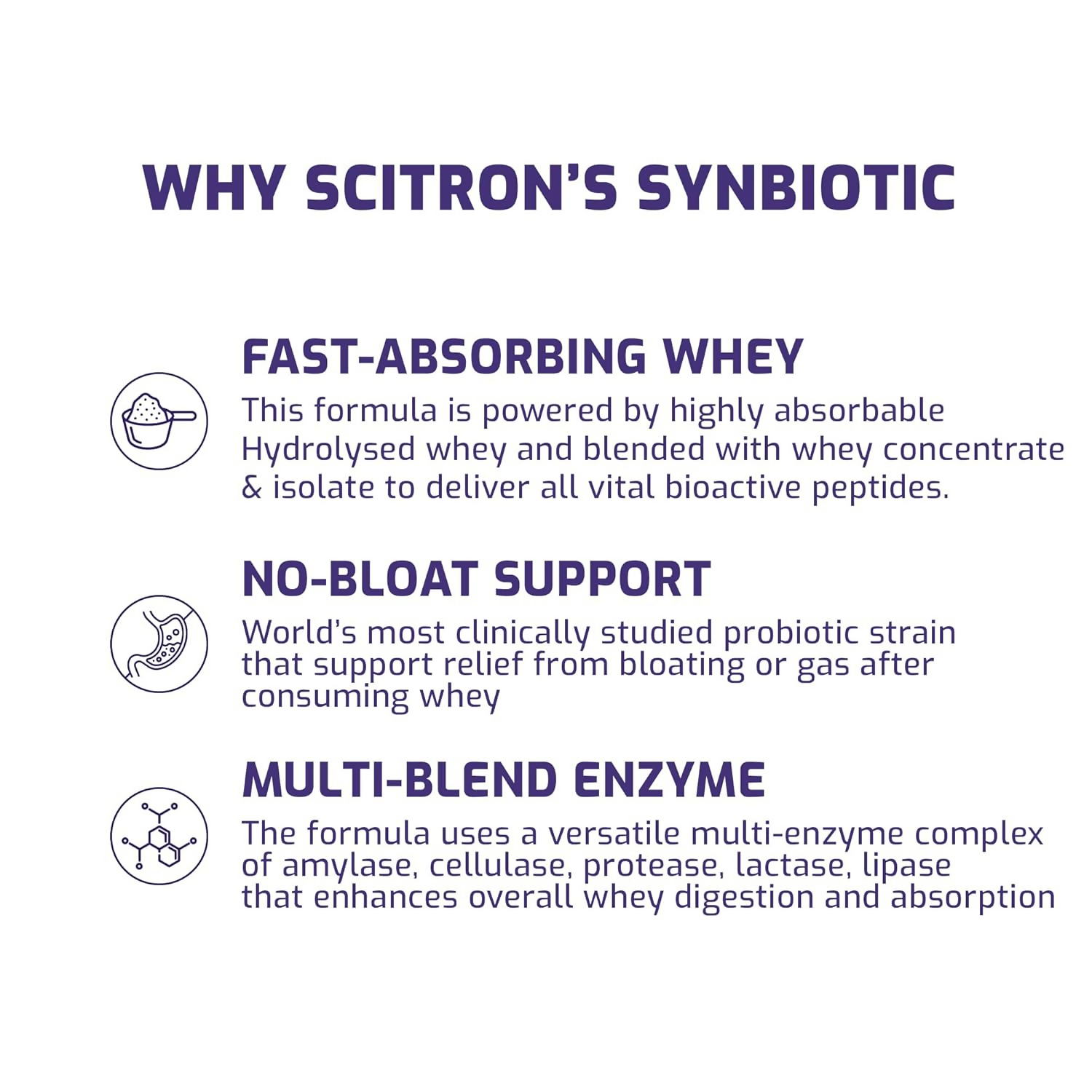 Scitron Whey Hydrolyzed Synbiotic 100% Hydrolyzed Protein Powder Chocolate Flavor Scitron