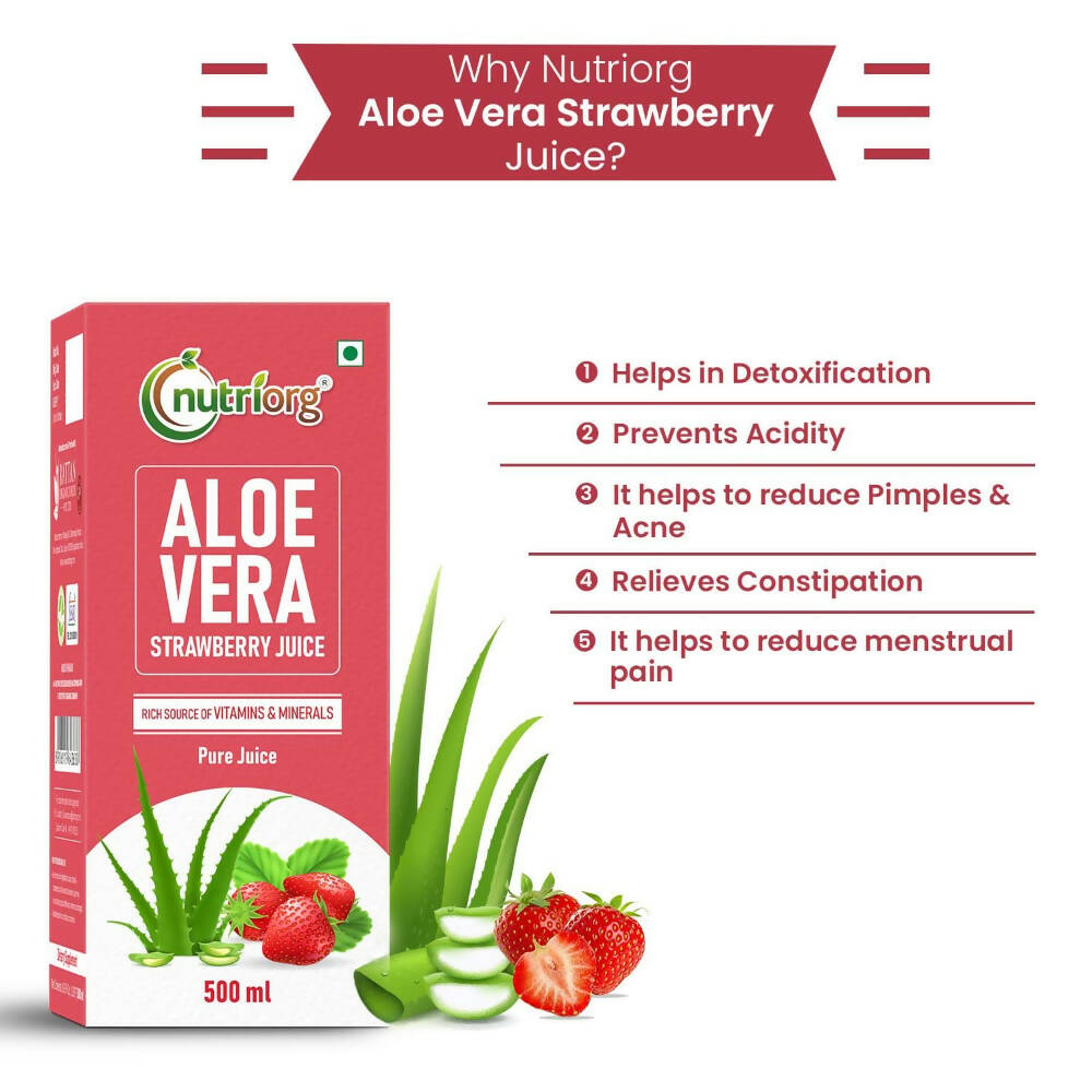 Nutriorg Aloevera Strawberry Juice Nutriorg