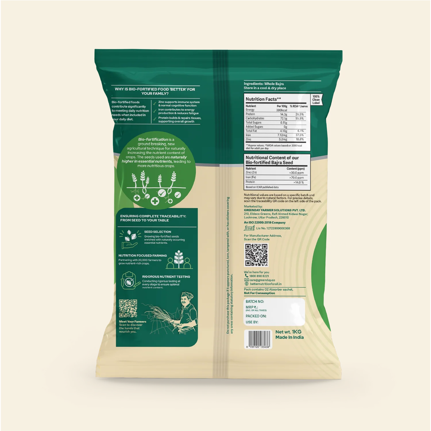 Better Nutrition Biofortified Bajra Atta / Pearl Millet Flour Better Nutrition