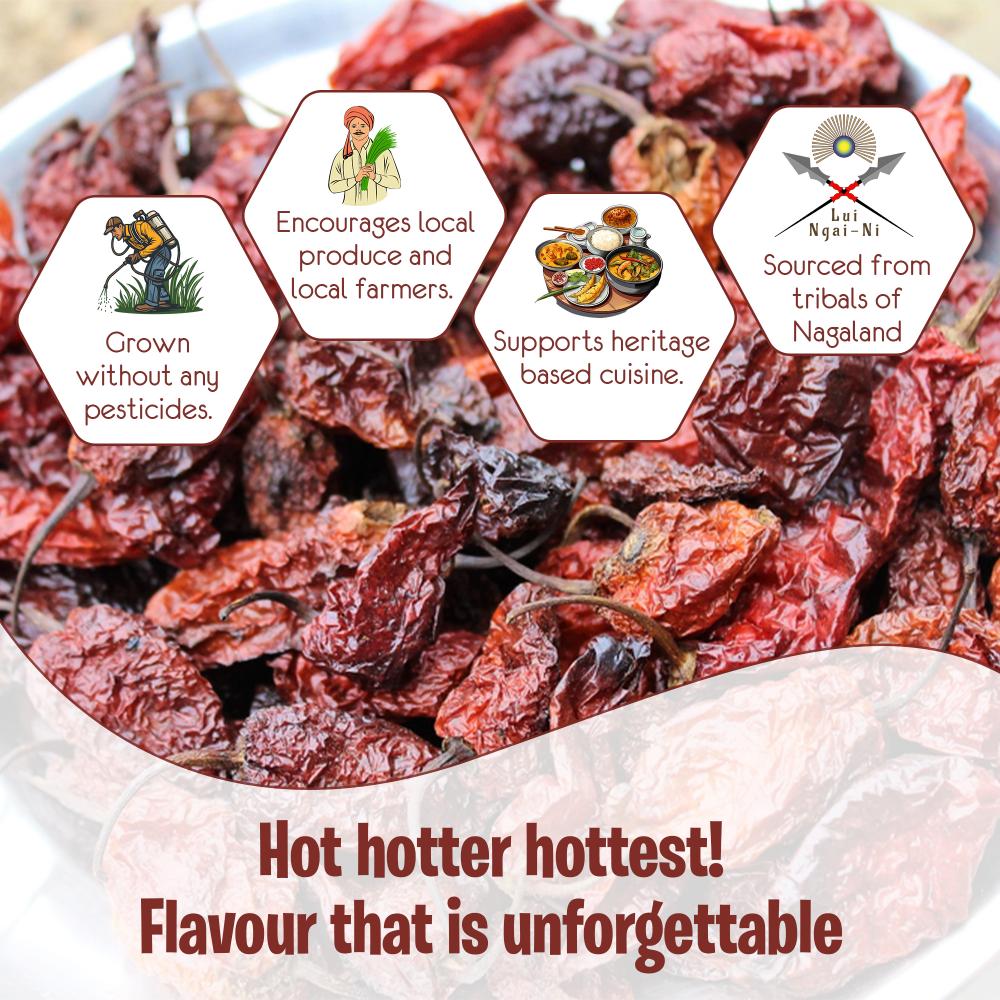 IKAI Natural Bhut Jholokia (King Chilli) IKAI