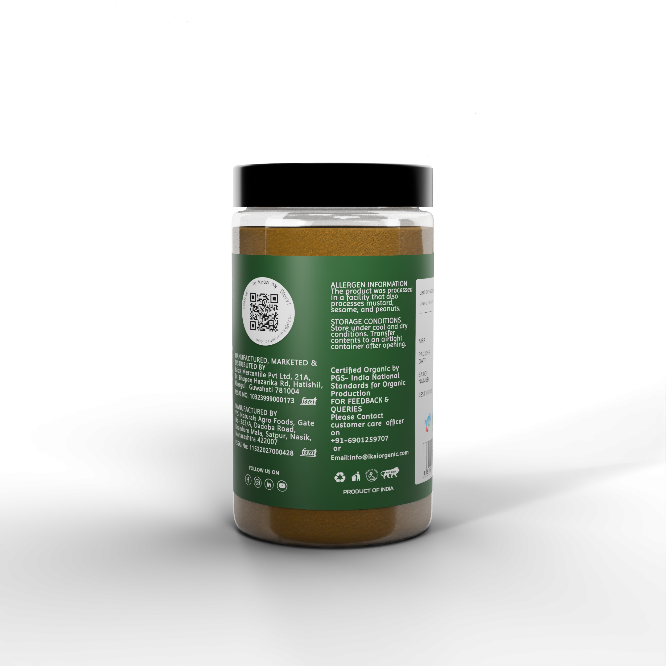 IKAI Organic Cumin Powder (Jeera Powder) IKAI