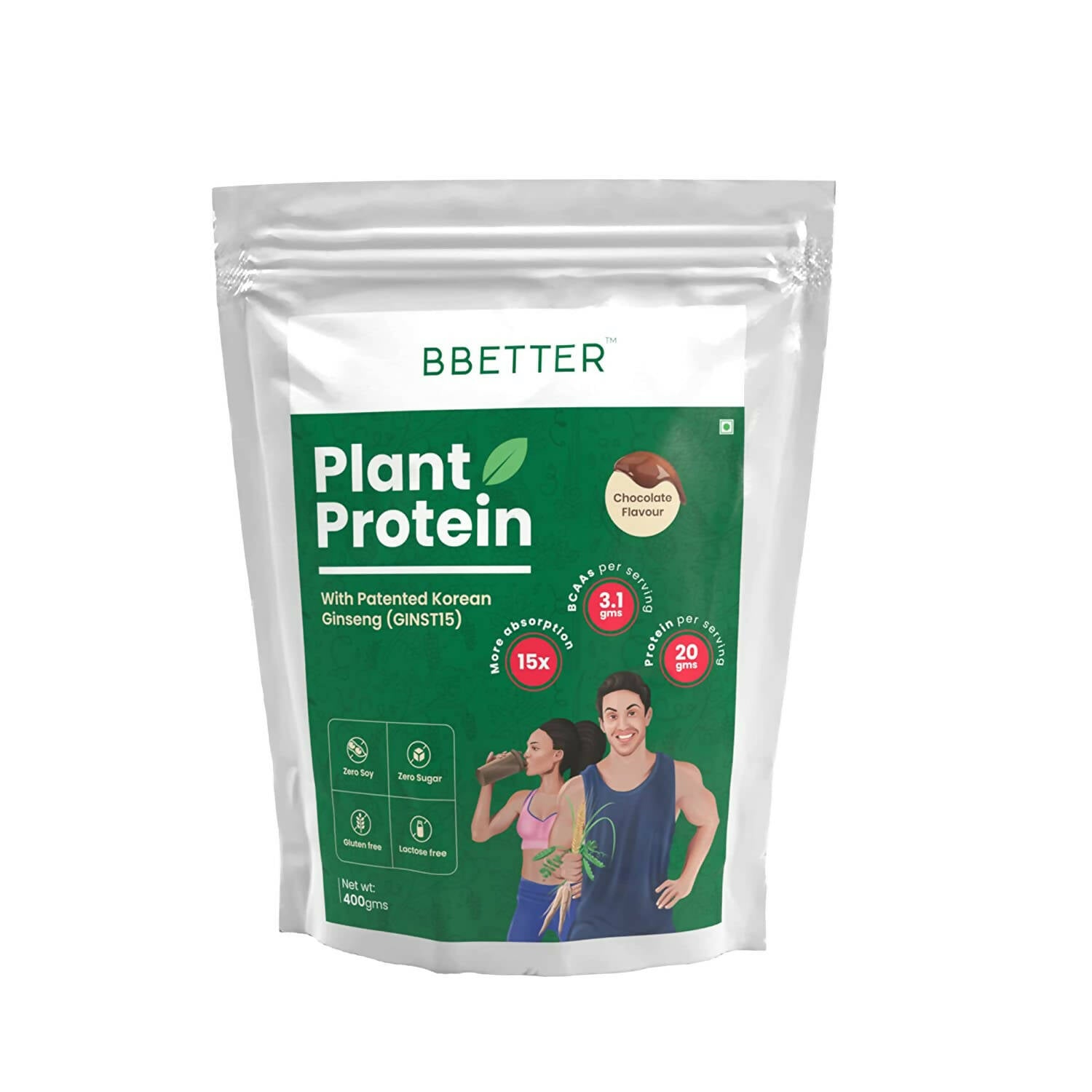 BBETTER Plant Protein Powder for Men & Women - Chocolate Flavour - Safuron