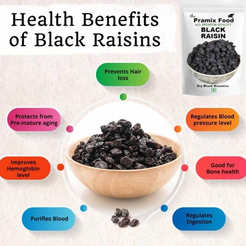 Pramix Food Black Raisins Dry Black Kismis Pramix