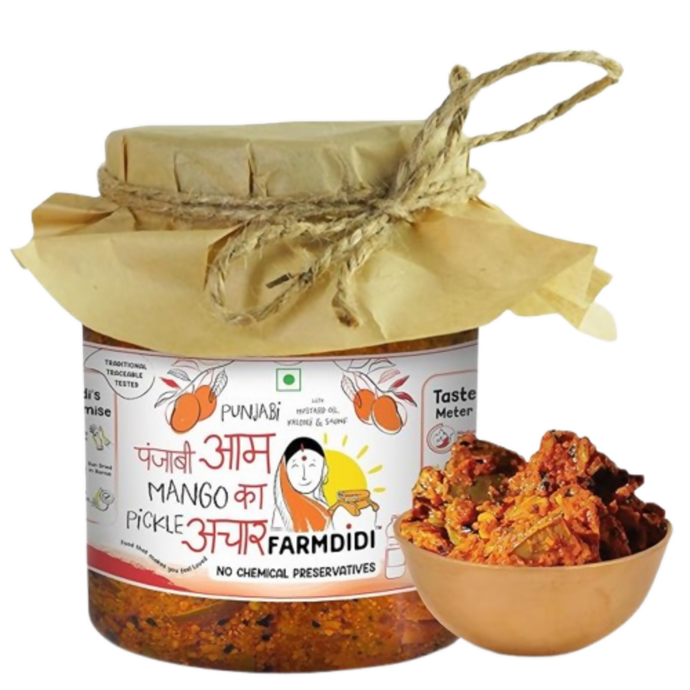 FarmDidi Punjabi Mango Pickle - Tangy & Salty - Safuron