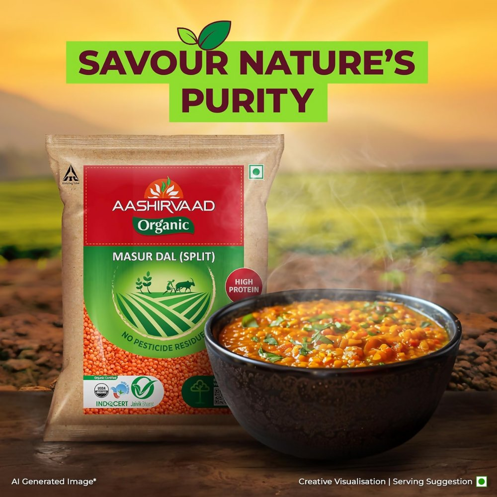 Aashirvaad Organic Masur Dal Aashirvaad