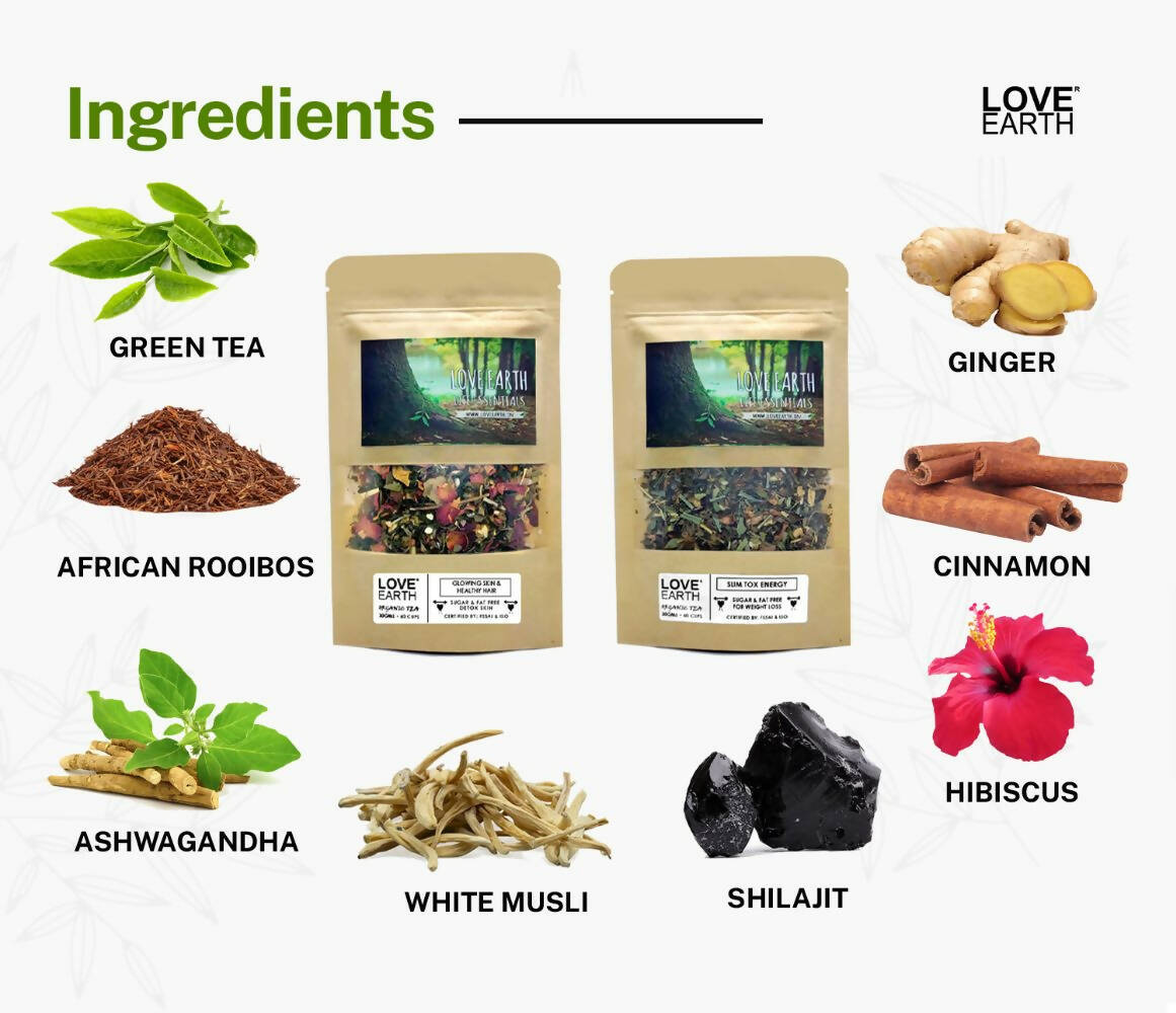 Love Earth 60 Days Tea-Tox Combo Love Earth