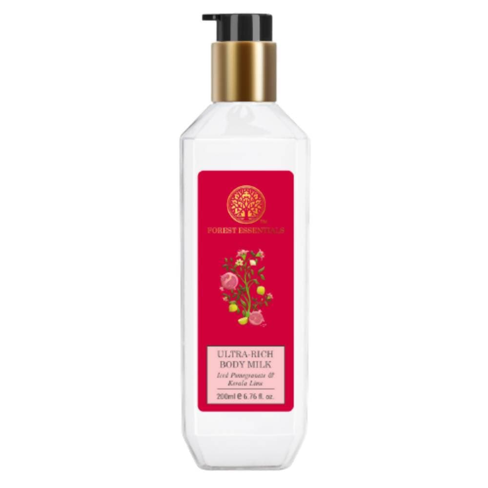 Forest Essentials Ultra-Rich Body Milk Iced Pomegranate & Kerala Lime - Safuron
