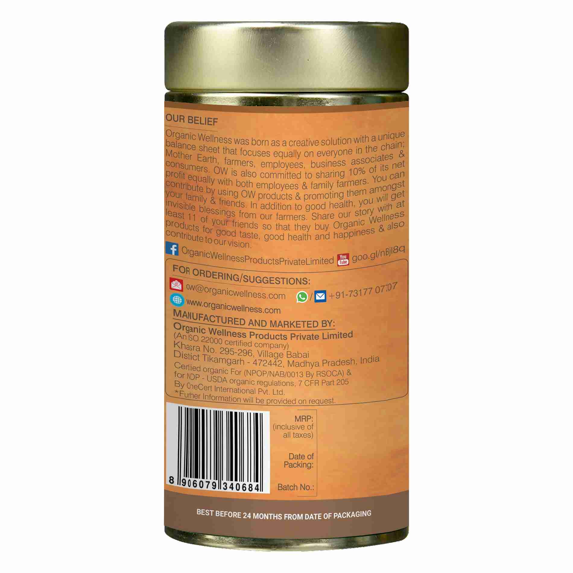 Organic Wellness Cinnamon Indian Rose Leaf Tea Organic Wellness