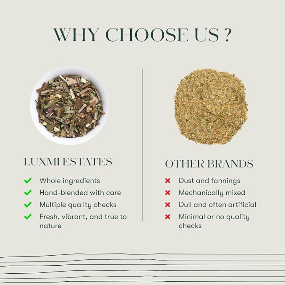 Luxmi Estates Lemon Balm Honey Ginger Herbal Infusion Luxmi Estates