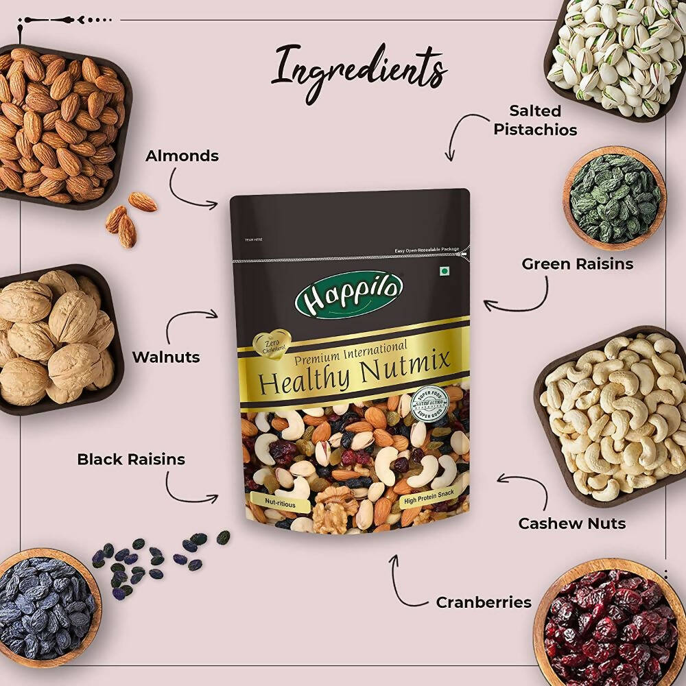 Happilo Premium Nuts & Dry Fruit Combo (Trail Mix, Nut Mix & Party Mix) Happilo