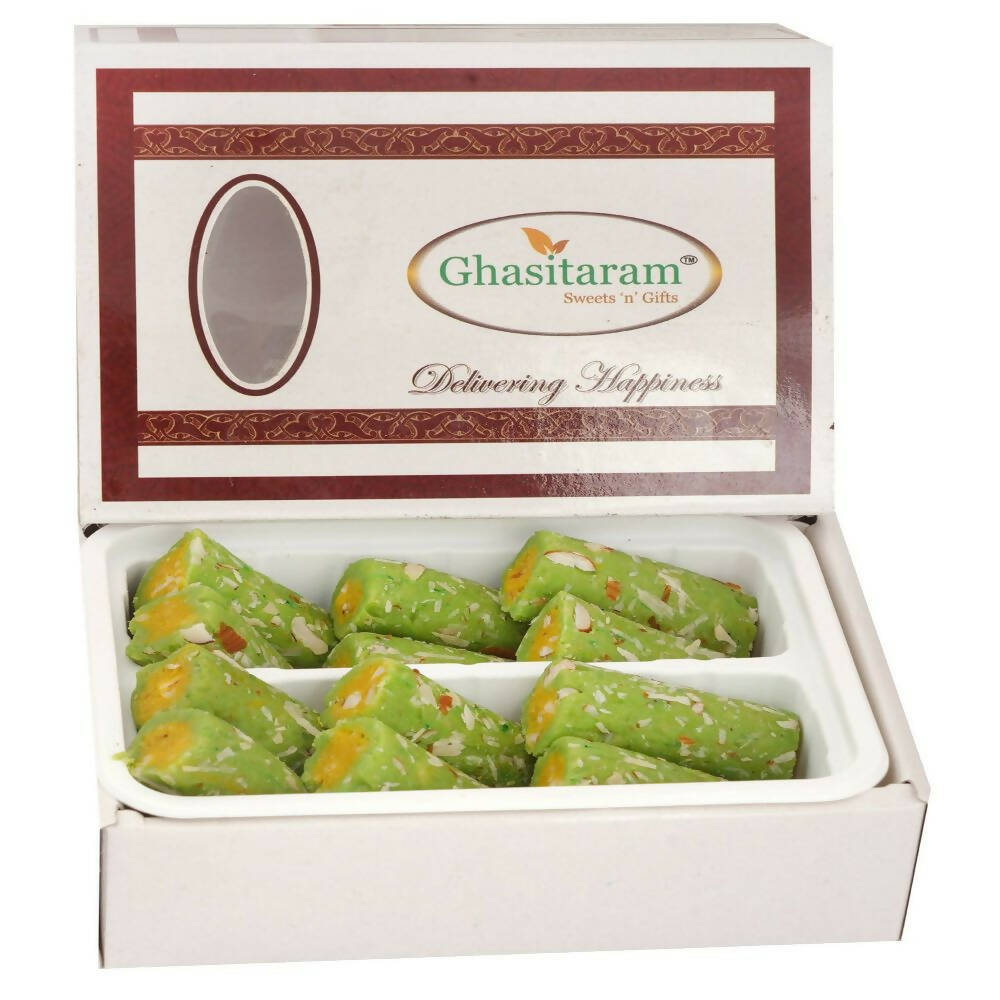 Ghasitaram Kaju Pista Roll Sweets - Safuron