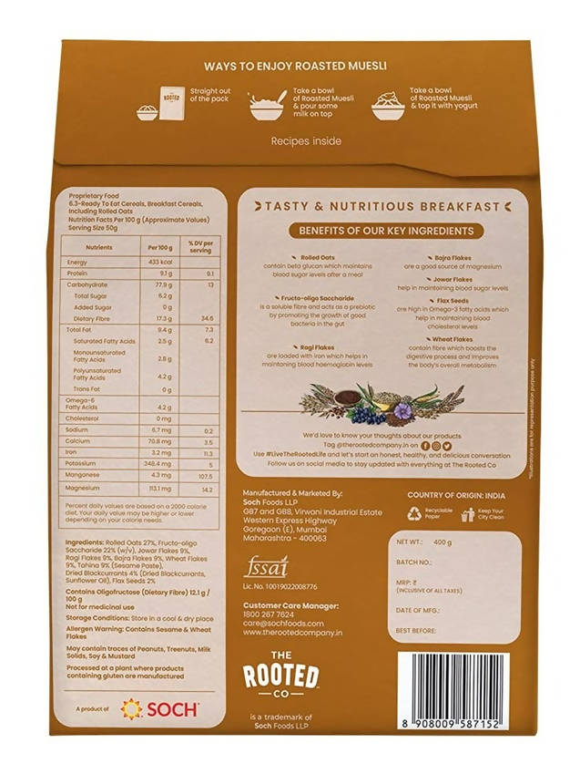 The Rooted Co Roasted Muesli Multi Millet The Rooted Co