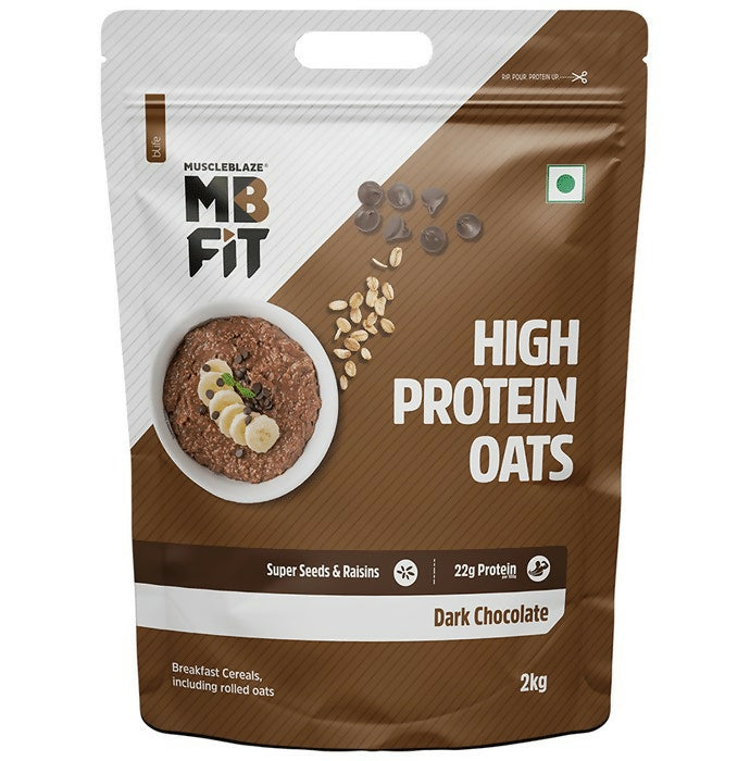 MuscleBlaze MB Fit 22g High Protein Oats - Dark Chocolate MuscleBlaze
