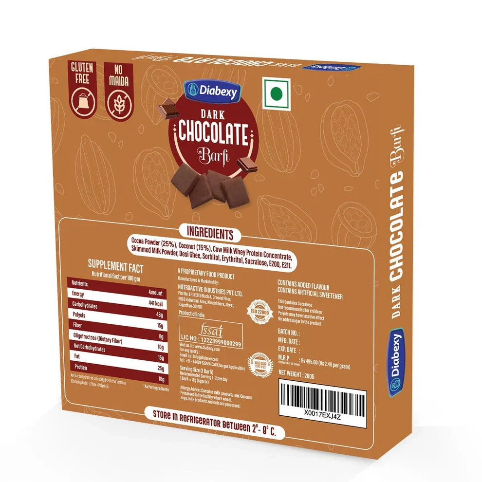 Diabexy Desi Ghee Chocolate Barfi Diabexy