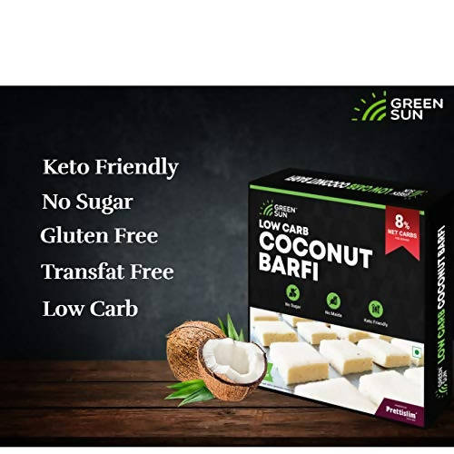 Green Sun Low Carb Coconut Barfi Green Sun