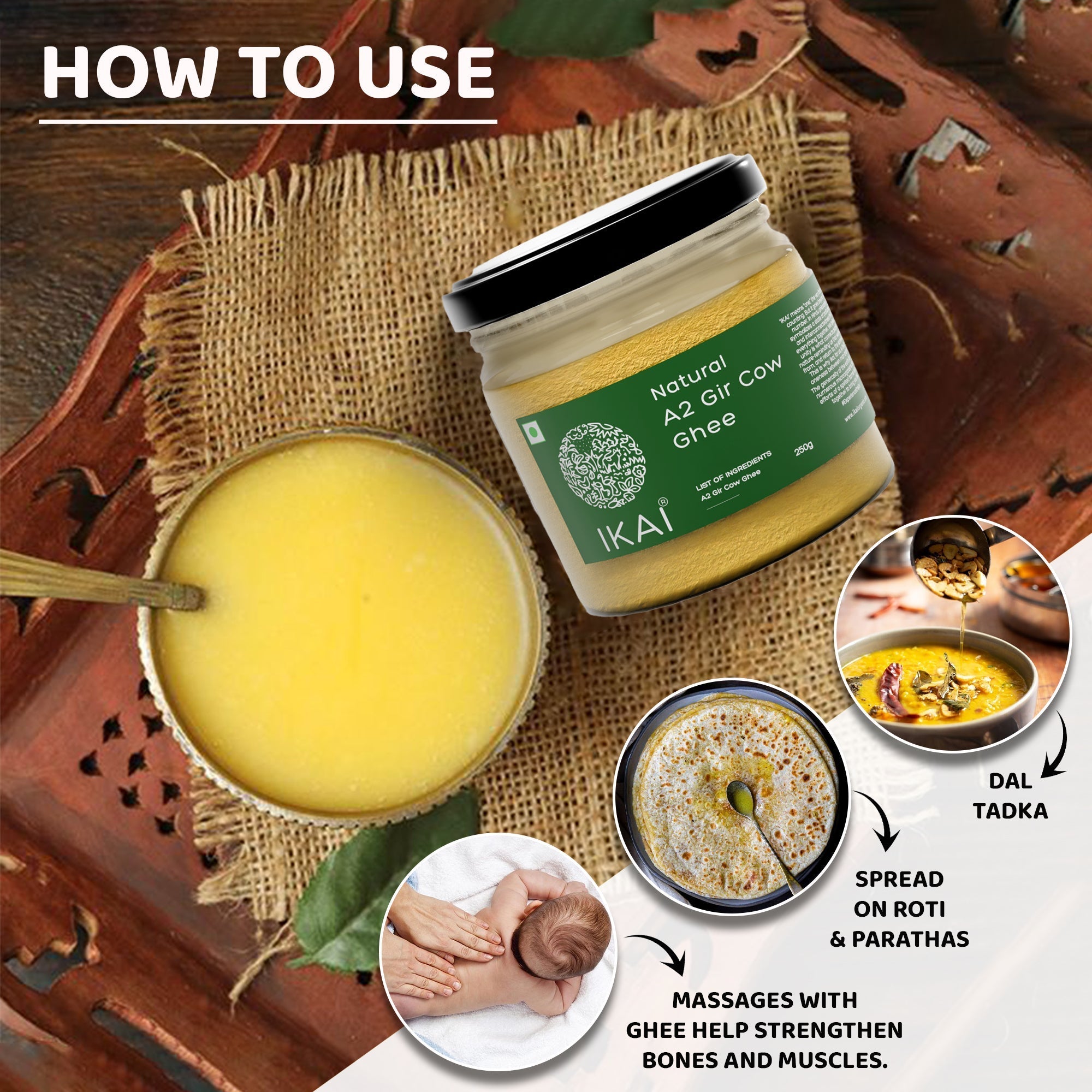 IKAI Natural A2 Gir Cow Ghee IKAI