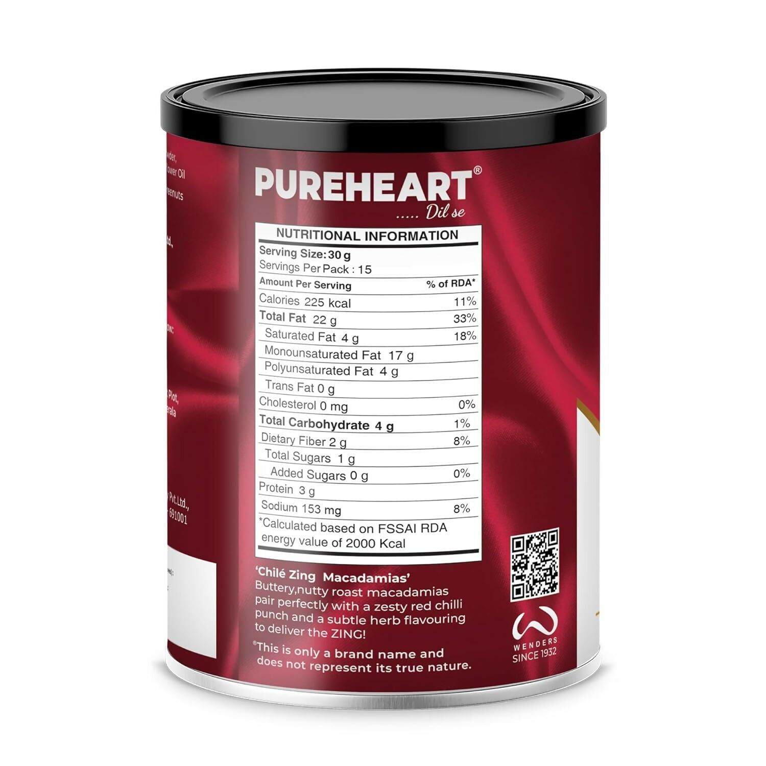 Pureheart Nutreat Chile Zing Macadamias Pureheart