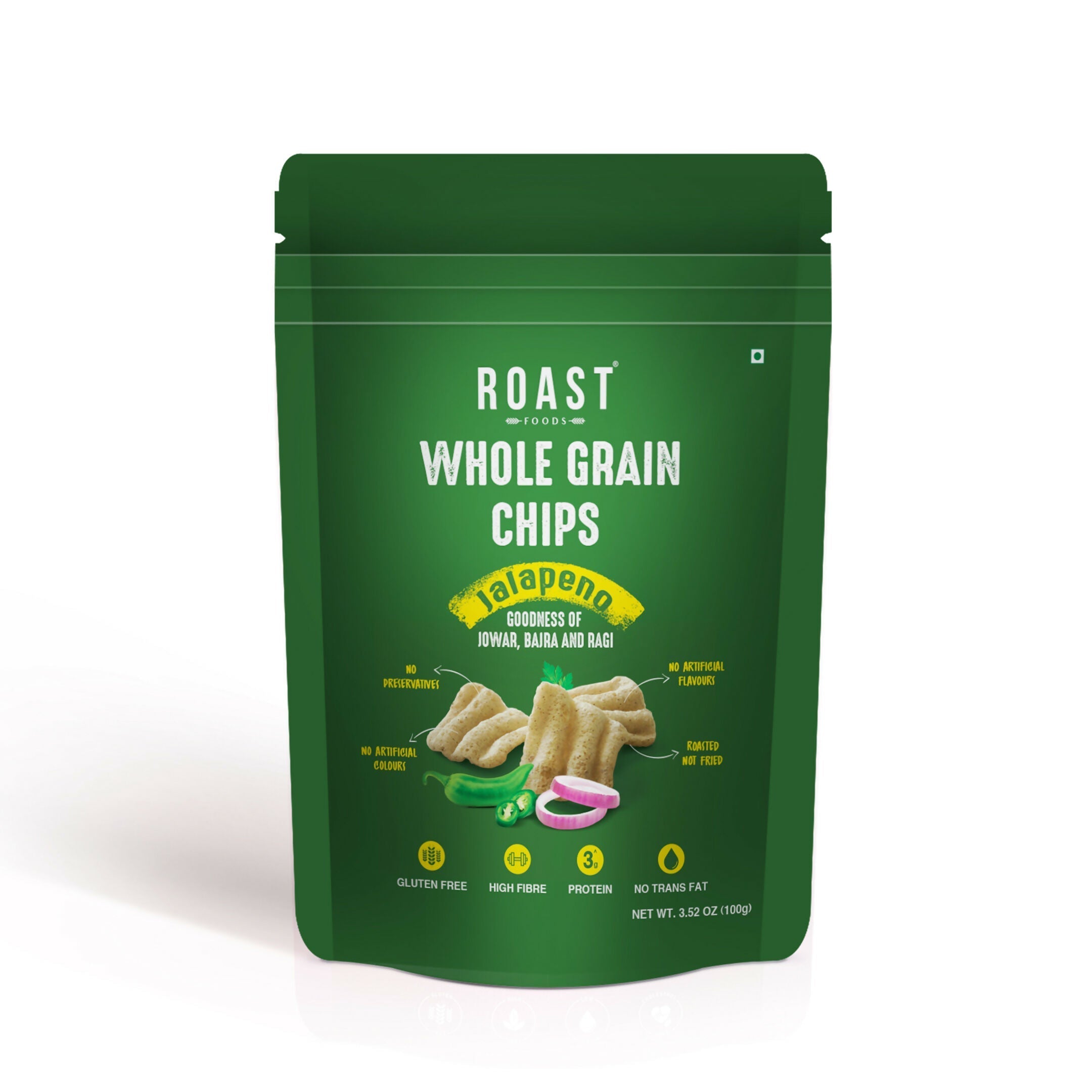 Roast Foods Whole Grain Chips Jalapeno Roast Foods