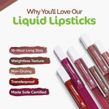 Mamaearth Feather Light Liquid Matte Lipstick - Nude Rose - Limited Time Offer