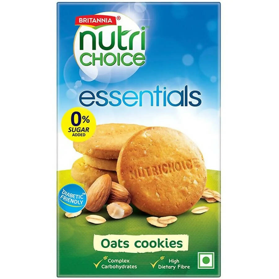 Britannia NutriChoice Essentials Oats Cookies - No Added Sugar - Safuron